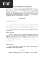 Contrato de Prestacion de Servicios (FORMATO)