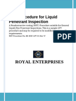 Liquid Dye Penetrant Test Inspection Free NDT Sample Procedure