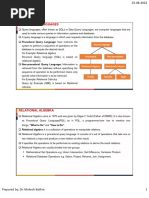 6719module 2 (Relational Algebra) - 5th Semester - Computer Science and Engineering