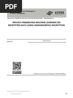 Privacy-Preserving Machine Learning On Encrypted Data Using Homomorphic Encryption