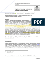 Different Types of Algebraic Thinking: An Empirical Study Focusing On Middle School Students