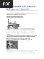 Impacto Ambiental Revoluciones Industriales