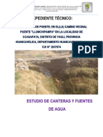 Estudio de Canteras y Fuentes de Agua