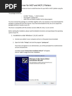 Instructions For Installing The MCP or MCP 2 Plotter Driver