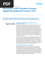 Harmonic Vcmts Enables Greener Gigabit Broadband Lowers Tco Intel