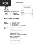 Penrith 2021 Business Studies Trials & Solutions