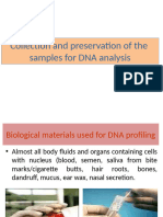 Collection & Preservation of Biological Sample