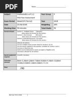 Mid-Year Exam 2018 Yr9