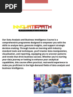 Data Analysis and Business Intelligence BROCHURE