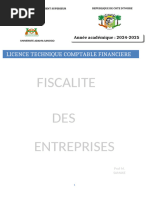 Fascicule Licence TCF Fiscalite Uas