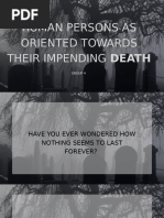 Human Persons As Oriented Towards Their Impending Death