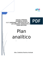 Plan Analítico 2°A