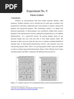 Experiment 9 - Synthesis of Polymer