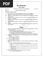 Test Paper (50 Marks) Some Basic Concept of Chemistry and Atomic Structure