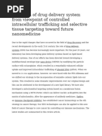 Evolution of Drug Delivery System From Viewpoint of Controlled Intracellular Trafficking and Selective Tissue Targeting Toward Future Nanomedicine