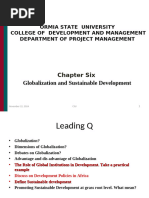 Chapter Six Globalization & Sustainable Development 2