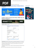 Carbon and Its Compounds Class 10 Notes Science Chapter 4 - Infinity Learn by Sri Chaitanya