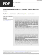 Medical Education - 2022 - Patel - Improving Uncertainty Tolerance in Medical Students A Scoping Review