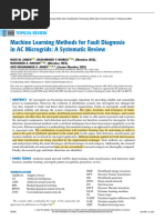 Machine Learning Methods For Fault Diagnosis in AC Microgrids