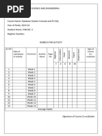 DBMS Rubrics Nikhil