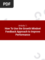 Pre-Reading Articles Module 1 - Growth Mindset and The Power of Feedback