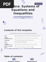 Algebra - Systems of Equations and Inequalities - 10th Grade by Slidesgo