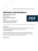 Admission and Enrollment