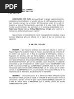 Demanda de Correccion de Nombre en Certificado de Derechos Sobre Tierras de Uso Comun en La Via de Jurisdiccion Voluntaria