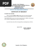 Certificate of Indigency 2019