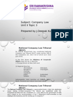 JD - Company Law - Unit II - Topic 4 NCLT & NCLAT