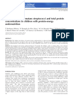 Caries Experience, Mutans Streptococci and Total Protein