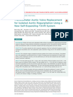 Transcatheter Aortic Valve Replacement For Isolated Aortic Regurgitation Using A New Self-Expanding TAVR System