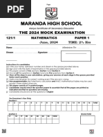 Maths Mock Paper 1