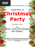 Senior Citizens Marangas Chapter Christmas Party Program