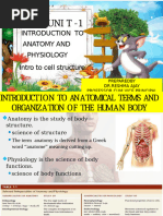 Unit-I Intro - Cell Anatomy by DR - RESHMA AJAY