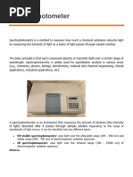 Spectrophotometer: Principle