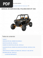 Manual Polaris RZR XP 1000 Manual de Servicio Original