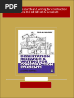 Dissertation Research and Writing For Construction Students 2nd Ed Edition S G Naoum All Chapters Instant Download