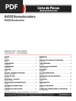 B452R Desmalezadora: Lista de Piezas