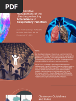 Week 5 - SV - Respiratory System