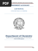 Environment and Ecology Lab Manual Exp.1-10