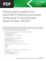 Nokia Practice Exam Questions For Nokia NSP IP Network Automation Professional Composite Exam (Exam Number 4A0 AI1) Presentation EN