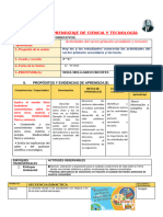 Sesión de Aprendizaje de Ciencia y Tecnología