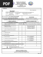 CLEARANCE FORM Division BLANK