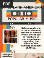 Music - 2nd Quarter Lesson - Afro-Latin American and Popular Music