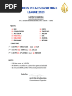 GAME SCHEDULE npbl-11