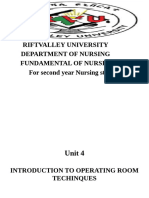 Riftvalley University Department of Nursing Fundamental of Nursing I For Second Year Nursing Students