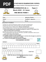 Maths Pp2 Qs Pre-Mock 2024.