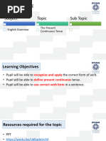 Edison Present Cont Tense PDF