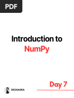 Numpy Day7